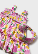 Load image into Gallery viewer, Mayoral Baby Girl Pink Fruit Print Dress with Bonnet
