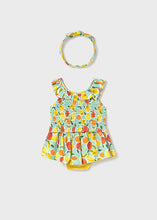 Carregar imagem no visualizador da galeria, Mayoral 3pc Baby Girl Aqua Fruit Top, Skort &amp; Headwrap Set
