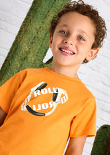 Load image into Gallery viewer, Mayoral Kid Boy Orange Keep Rolling Tee
