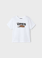 Mayoral Kid Boy White Good Vibes Tee (3040-64)