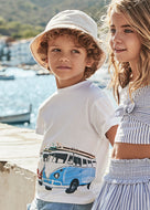 Mayoral Kid Boy White Beach Vans Tee