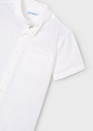 Mayoral Toddler Boy White Short Sleeve Shirt