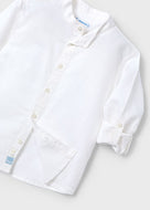 Mayoral Toddler Boy White Long Sleeve Shirt