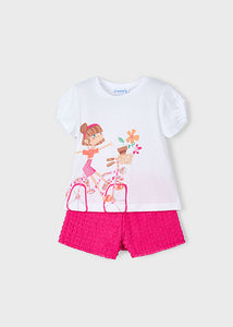 Mayoral 2pc Kid Girl Magenta Set