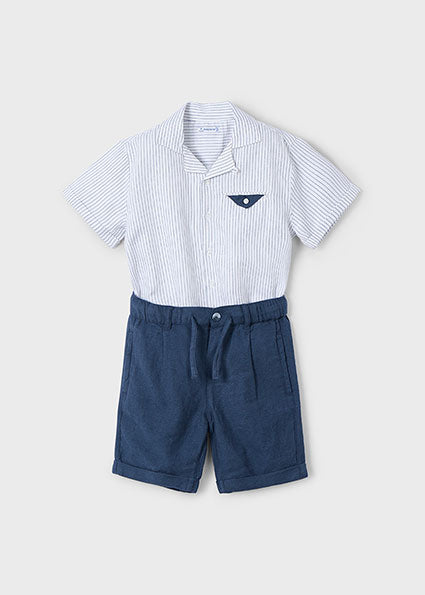 Mayoral 2pc Toddler - Kid Boy Midnight Shirt & Shorts Set