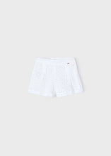 Load image into Gallery viewer, Mayoral Kid Girl White Eyelet Shorts
