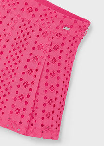 Mayoral Kid Girl Pink Eyelet Shorts