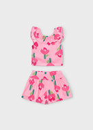 Mayoral 2pc Kid Girl Pink Floral Set