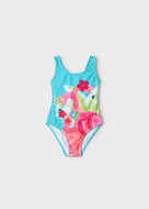 Mayoral 1pc Toddler Girl Teal Flamingo Swimsuit
