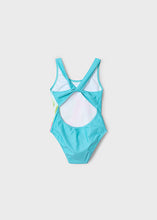 Carregar imagem no visualizador da galeria, Mayoral 1pc Toddler Girl Teal Flamingo Swimsuit
