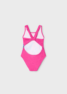 Mayoral 1pc Toddler Girl Pink Flamingo Swimsuit