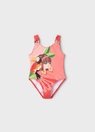 Mayoral 1pc Toddler - Kid Girl Orange Toucan Swimsuit