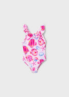 Mayoral 1pc Toddler - Kid Girl Pink Fishes Swimsuit