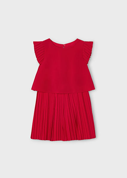 Mayoral Kid Girl Red Pleated Dress