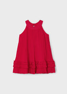 Mayoral Kid Girl Red Pleated Dress