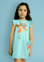 Load image into Gallery viewer, Mayoral Kid Girl Aqua Ice Cream Dress with Crossbody Bag
