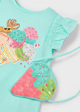 Load image into Gallery viewer, Mayoral Kid Girl Aqua Ice Cream Dress with Crossbody Bag
