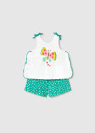 Mayoral 2pc Toddler Girl Butterfly Tank Top & Shorts Set
