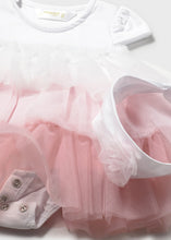 Load image into Gallery viewer, Mayoral 2pc Baby Girl Pink Ruffled Romper Dress With Headband
