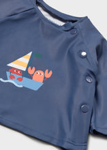 Cargar imagen en el visor de la galería, Mayoral 3pc Baby Boy Sailboat Long-Sleeve Swim Top, Shorts &amp; Hat Set
