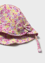 Load image into Gallery viewer, Mayoral 2pc Baby Girl Pink Floral Long-Sleeve Swimsuit with Hat Set

