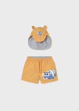Cargar imagen en el visor de la galería, Mayoral 2pc Toddler Boy Hippo Swim Shorts &amp; Sun Hat Set
