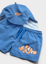 Cargar imagen en el visor de la galería, Mayoral 2pc Toddler Boy ClownFish Print Swim Shorts &amp; Hat
