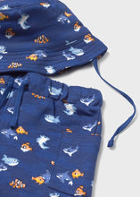 Carregar imagem no visualizador da galeria, Mayoral 3pc Toddler Boy Submarine Print Top, Shorts &amp; Hat Set
