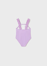 Load image into Gallery viewer, Mayoral Baby Girl Purple Sleeveless Swimsuit
