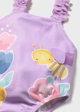Load image into Gallery viewer, Mayoral Baby Girl Purple Sleeveless Swimsuit
