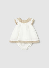 Load image into Gallery viewer, Mayoral Baby Girl White With Lace Trim Dress
