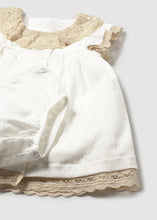 Load image into Gallery viewer, Mayoral Baby Girl White With Lace Trim Dress
