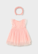 Afbeelding in Gallery-weergave laden, Mayoral 2pc Toddler Girl Peach Dress With Headband
