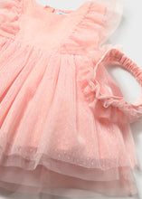 Afbeelding in Gallery-weergave laden, Mayoral 2pc Toddler Girl Peach Dress With Headband
