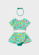 Afbeelding in Gallery-weergave laden, Mayoral 3pc Baby Girl Turquoise Butterfly Print Top, Skirt &amp; Headband Set

