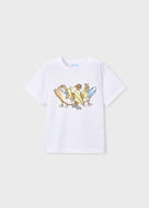 Mayoral Kid Boy White & Blue Animals Surfboard Tee