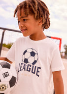 Mayoral Kid Boy White Football League Tee