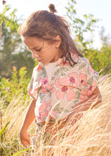 Cargar imagen en el visor de la galería, Mayoral 2pc Kid Girl Mandarin Top &amp; Floral Crop Shirt Set
