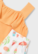 Cargar imagen en el visor de la galería, Mayoral 2pc Kid Girl Orange Top &amp; Beach Shorts Set
