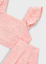 Cargar imagen en el visor de la galería, Mayoral 2pc Kid Girl Blossom Embroidered Flower Crop Top &amp; Short Set
