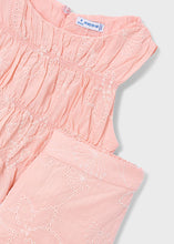 Cargar imagen en el visor de la galería, Mayoral 2pc Kid Girl Blossom Embroidered Top &amp; Pants Set
