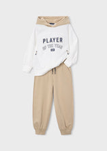 Load image into Gallery viewer, Mayoral 2pc Kid Boy Beige Player of the Year Hoodie &amp; Jogger Set
