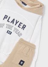 Load image into Gallery viewer, Mayoral 2pc Kid Boy Beige Player of the Year Hoodie &amp; Jogger Set
