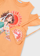 Afbeelding in Gallery-weergave laden, Mayoral Kid Girl Orange Dress With Crossbody Bag
