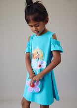 Afbeelding in Gallery-weergave laden, Mayoral Kid Girl Blue Surf Dress With Crossbody Bag
