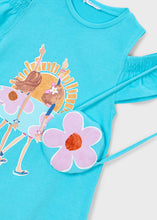 Afbeelding in Gallery-weergave laden, Mayoral Kid Girl Blue Surf Dress With Crossbody Bag
