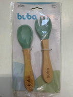 Buba 2pc Baby Bamboo - Silicone Spoons & Fork Set