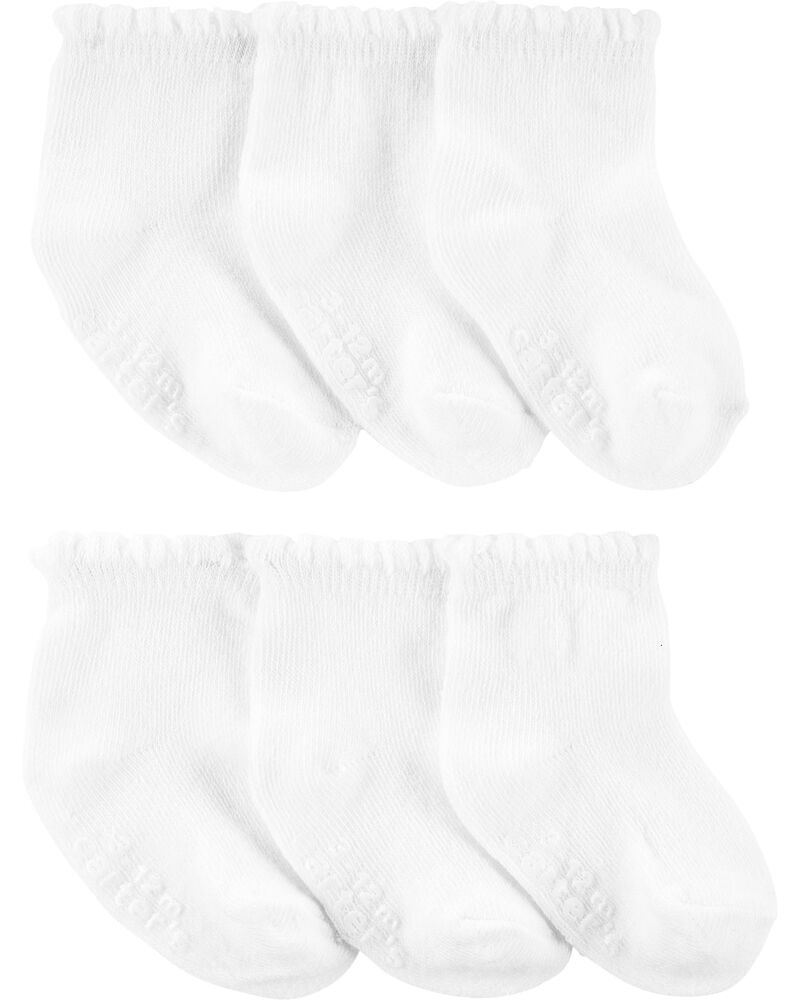 Carter's Baby Girl 6pk White Crew Socks