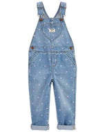 OshKosh Toddler Girl Denim with Hearts Overall