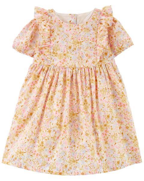 OshKosh Toddler Girl Pink Yellow Floral Dress